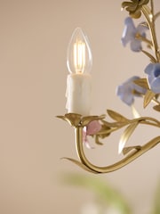 Laurence Llewelyn-Bowen Brass Veranda Floral Chandelier - Image 4 of 4
