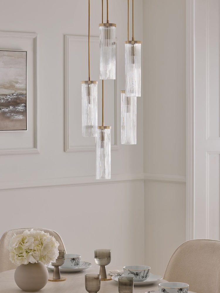 Lipsy Cluster Ceiling Light 5 Light Ridge - Image 2 of 5