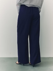 Marineblau - Hose mit weitem Bein und elastischem Bund - Bild 3 von 9