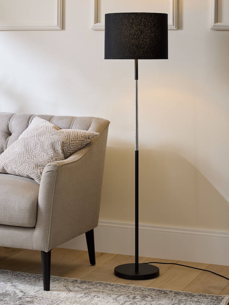 Sosandar Black Stacked Glass Floor Lamp - Image 1 of 5