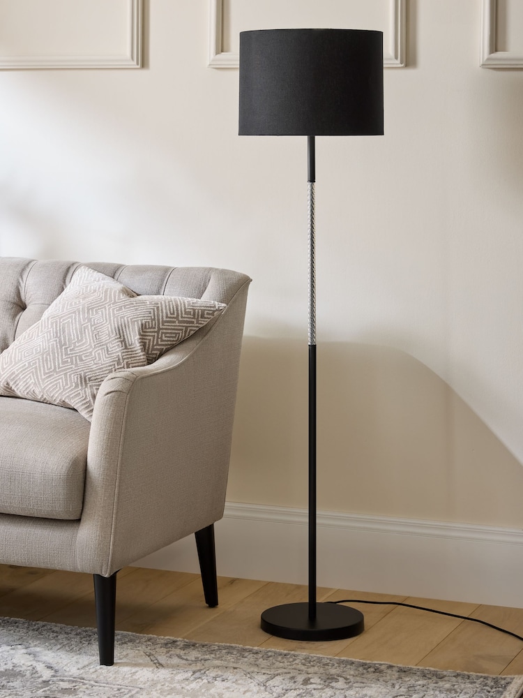 Sosandar Black Stacked Glass Floor Lamp - Image 2 of 5