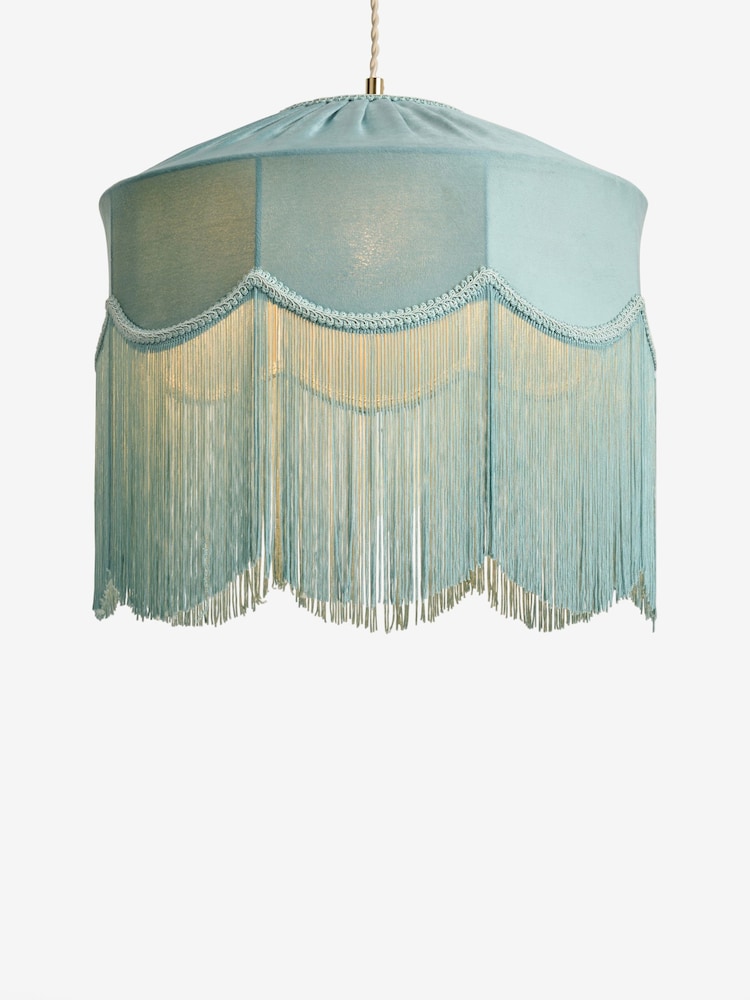 Shabby Chic by Rachel Ashwell® Teal Blue Priscilla Shade - Image 5 of 5 Shabby Chic by Rachel Ashwell® Teal Blue Priscilla Shade - Image 5 of 5