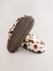 Cow Print Leather Slip-Ons Clogs - Image 3 of 5