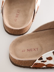 Cow Print Leather Slip-Ons Clogs - Image 5 of 5