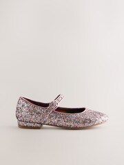 Mauve Pink Glitter Heeled Mary Jane Shoes - Image 2 of 5