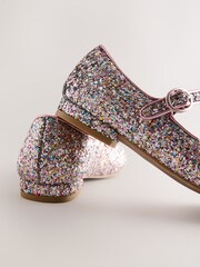 Mauve Pink Glitter Heeled Mary Jane Shoes - Image 5 of 5