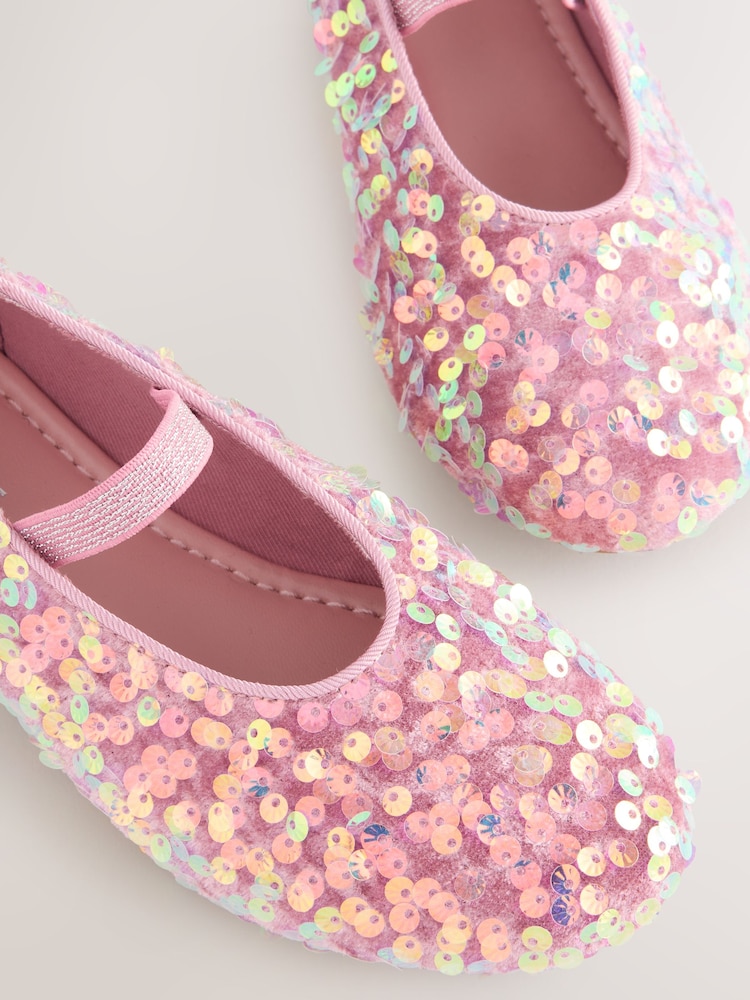Pink Sequin Ballet Shoes - Image 5 of 5