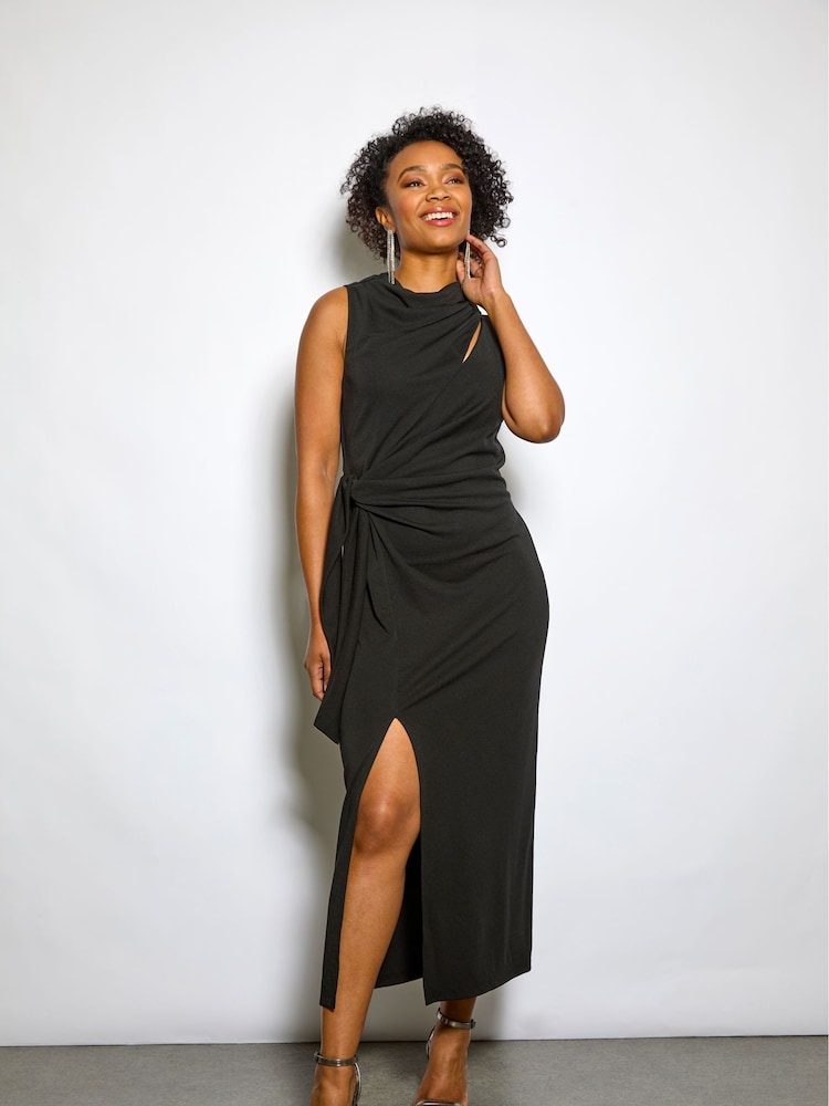 Roman – Stretch-Wickelkleid mit Wasserfallausschnitt, Petite - Bild 4 von 4 Roman – Stretch-Wickelkleid mit Wasserfallausschnitt, Petite - Bild 4 von 4