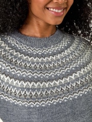 Roman Grey Petite Metallic Pattern Knit Jumper - Image 5 of 5