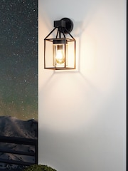 Eglo Black Trecate Modern Lantern Style Outdoor Wall Light - Image 1 of 5