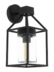 Eglo Black Trecate Modern Lantern Style Outdoor Wall Light - Image 2 of 5