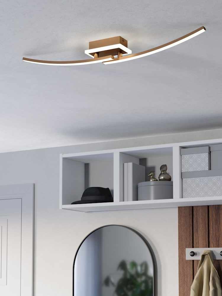 Eglo Brown Lungolago Steel Minimalist Ceiling Light - Image 1 of 6