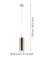 Eglo Satin Nickel Selvino Pendant Ceiling Light - Image 4 of 5