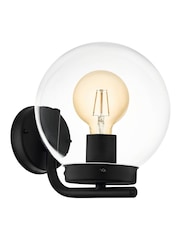 Eglo Black Taverna Globe Outdoor Wall Light - Image 2 of 5