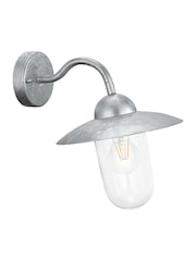 Eglo Silver Milton Steel Exterior Outdoor Wall Light - Image 2 of 5
