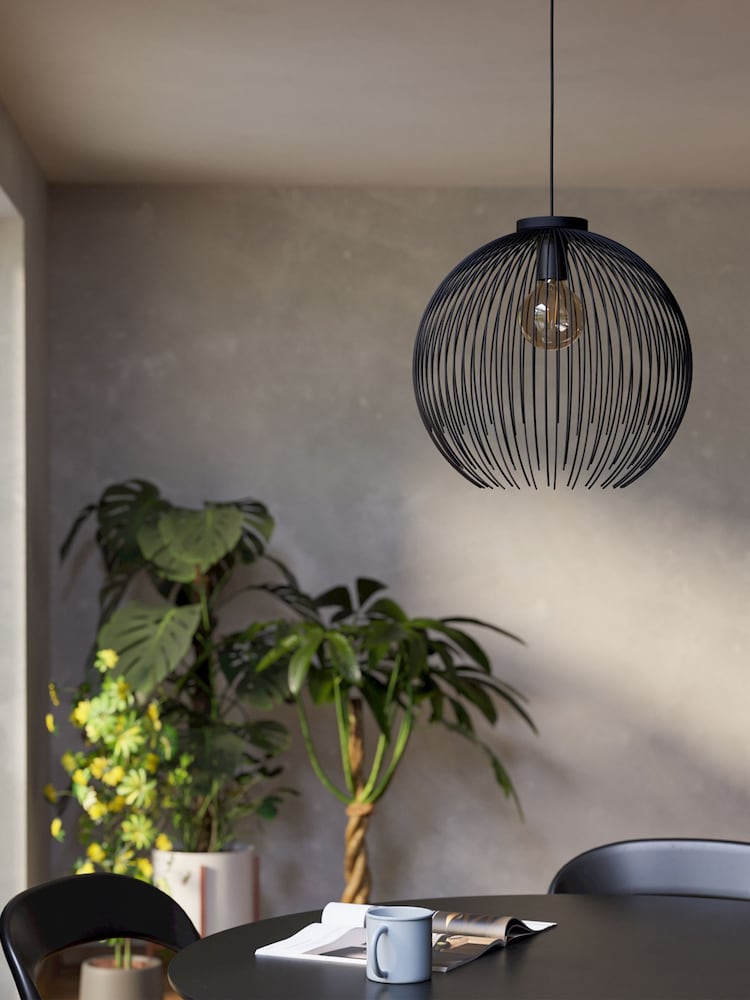 Eglo Black Venezuela Steel Pendant Ceiling Light - Image 2 of 6