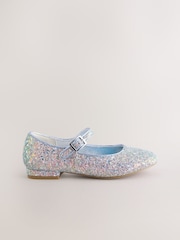 Blue Glitter Frozen Mary Jane Shoes - Image 2 of 5