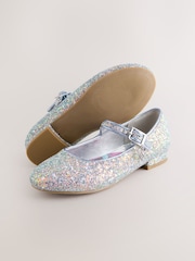 Blue Glitter Frozen Mary Jane Shoes - Image 3 of 5