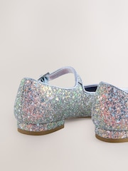 Blue Glitter Frozen Mary Jane Shoes - Image 4 of 5