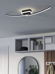 Eglo Black Lungolago Steel Minimalist Ceiling Light - Image 1 of 6