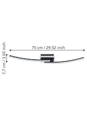 Eglo Black Lungolago Steel Minimalist Ceiling Light - Image 5 of 6
