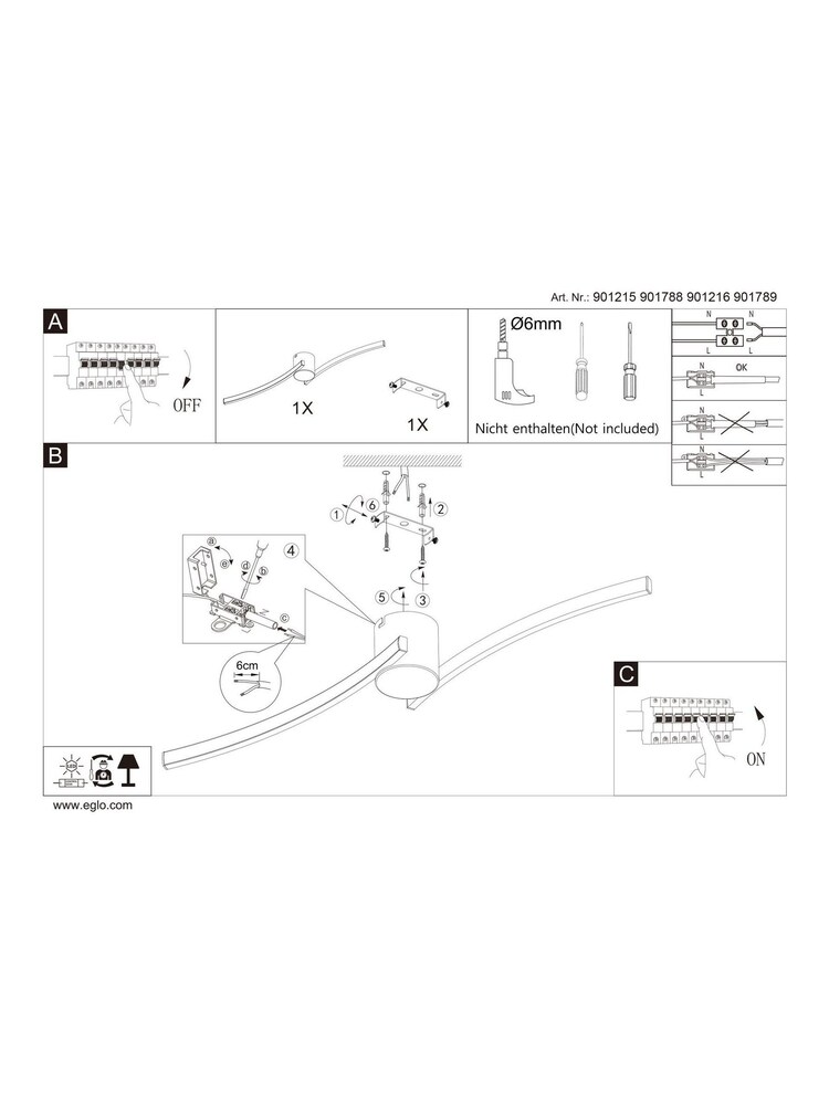 Eglo Black Aieta Minimalist Ceiling Light - Image 6 of 6 Eglo Black Aieta Minimalist Ceiling Light - Image 6 of 6