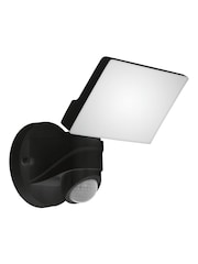 Eglo Black Pagino LED Plastic Outdoor Wall Spotlight With Sensor - Image 2 of 5