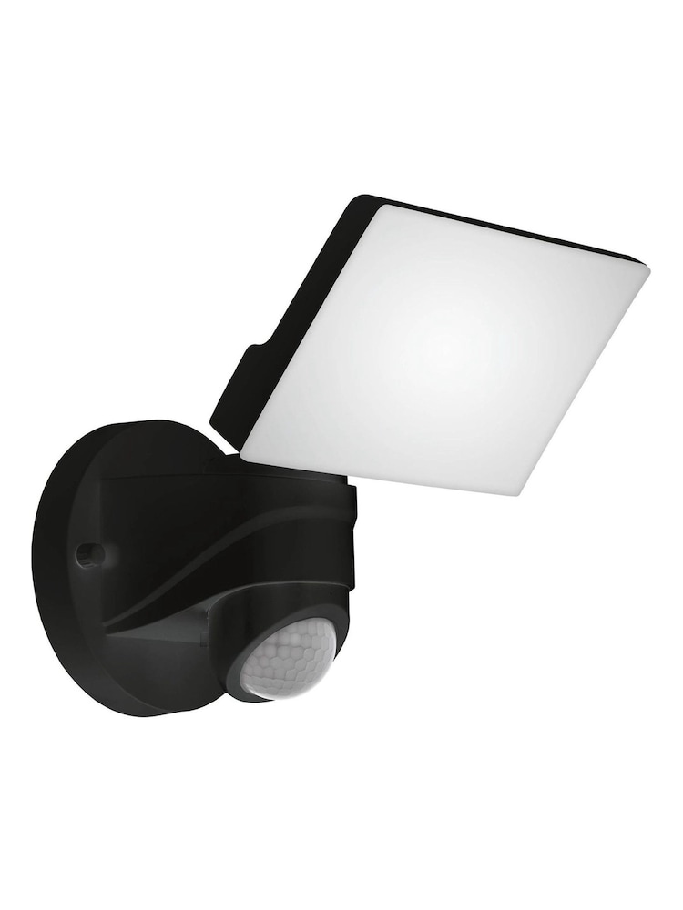 Eglo Black Pagino LED Plastic Outdoor Wall Spotlight With Sensor - Image 2 of 5