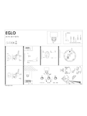 Eglo Black Pagino LED Plastic Outdoor Wall Spotlight With Sensor - Image 5 of 5