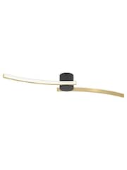 Eglo Black Aieta Brushed Brass Minimalist Ceiling Light - Image 3 of 6