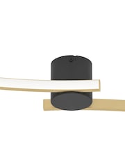 Eglo Black Aieta Brushed Brass Minimalist Ceiling Light - Image 4 of 6
