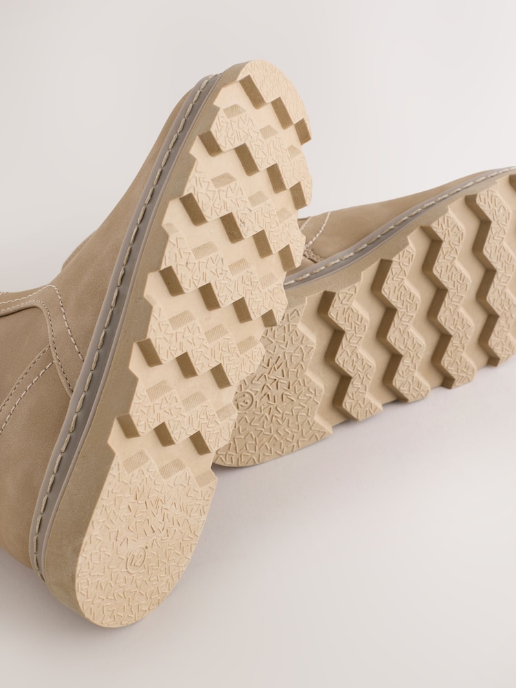 Neutral Fur Lined Tassel Boots - Image 5 of 5