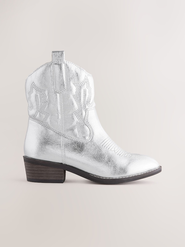Silber - Western Ankle Boots - Bild 2 von 5 Silber - Western Ankle Boots - Bild 2 von 5