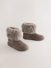 Grey Water Repellent Suede Boots - Image 1 of 5
