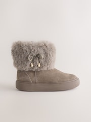 Grey Water Repellent Suede Boots - Image 2 of 5