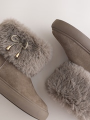 Grey Water Repellent Suede Boots - Image 4 of 5