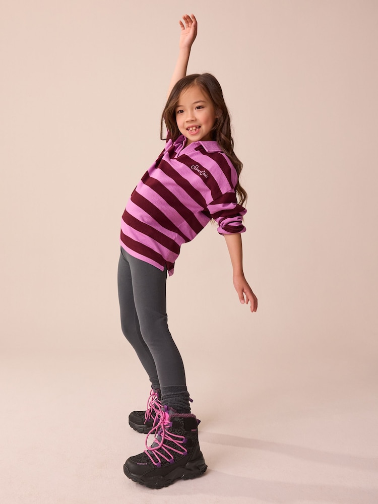 Black/Purple Printed Waterproof Walking Boots - Image 2 of 5 Black/Purple Printed Waterproof Walking Boots - Image 2 of 5