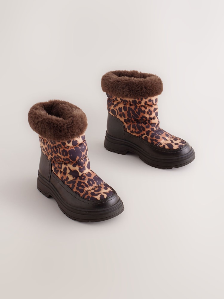 Leopard Print Water Resistant Boots - Image 1 of 5