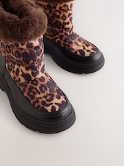 Leopard Print Water Resistant Boots - Image 4 of 5