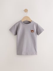 Grey Short Sleeve Appliqué T-Shirt (3mths-7yrs) - Image 1 of 4