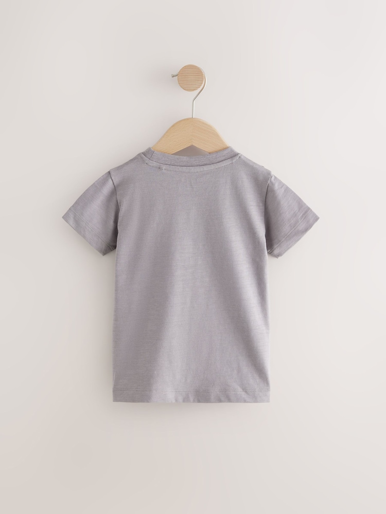 Grey Short Sleeve Appliqué T-Shirt (3mths-7yrs) - Image 2 of 4