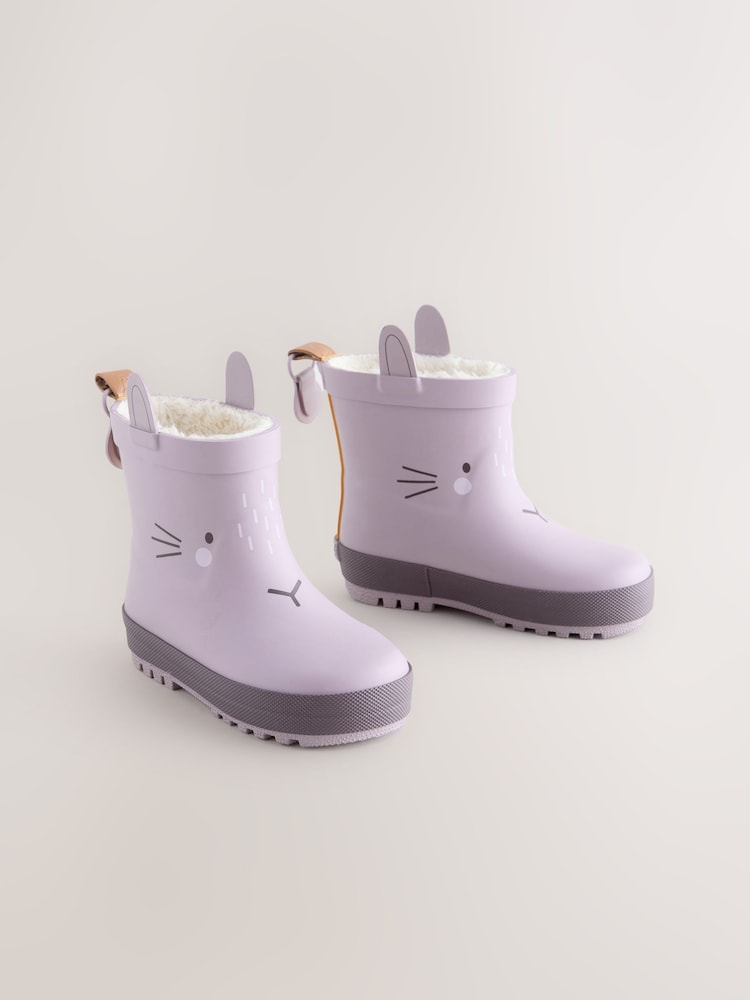 Mauve Purple Bunny Chelsea Wellies - Image 1 of 5