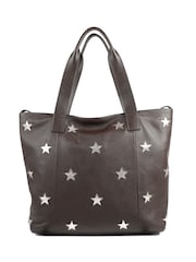 Jones Bootmaker Chocolate Brown Dayna Star Leather Bag - Image 1 of 5