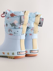 Blue Dinosaur Thinsulate Lined Cuff Wellies - Image 3 of 5