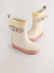 Neutral Colourblock Buckle Wellies - Image 1 of 5