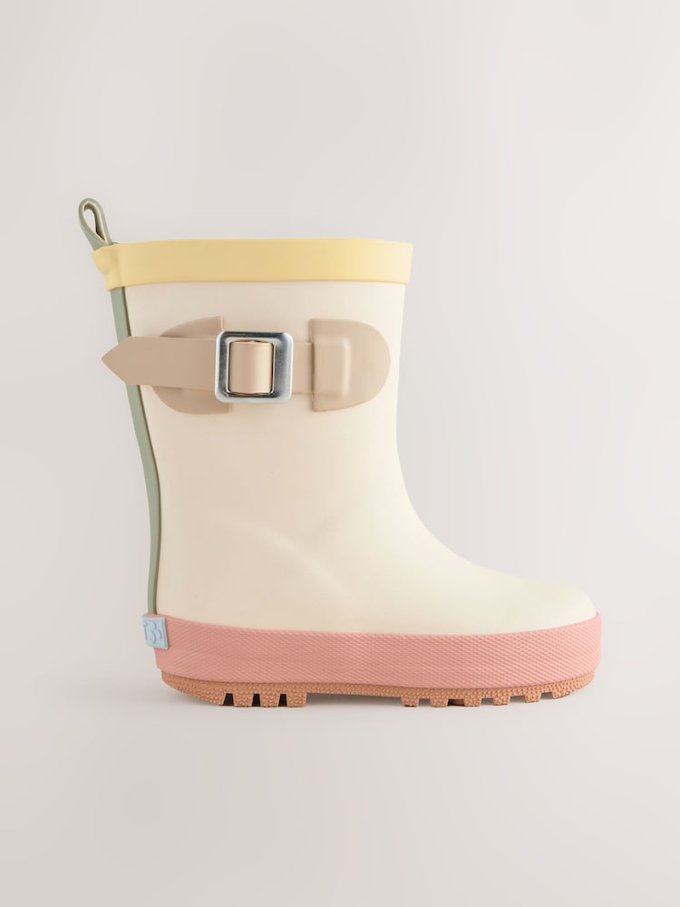 Neutral Colourblock Buckle Wellies - Image 2 of 5