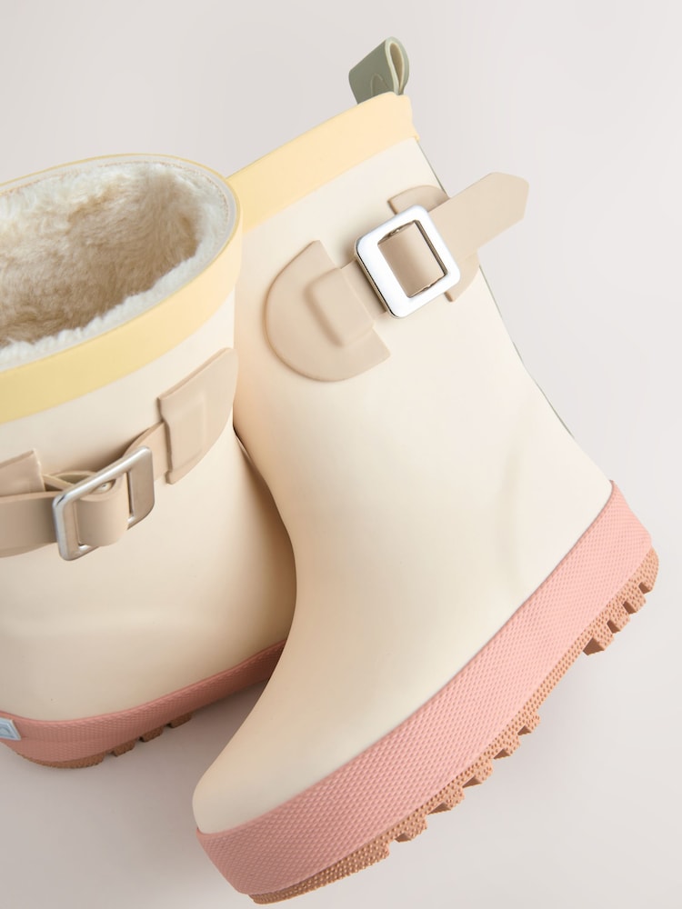 Neutral Colourblock Buckle Wellies - Image 5 of 5