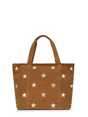 Jones Bootmaker Tan Suede Brown Dayna Star Leather Bag - Image 2 of 3