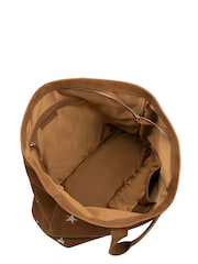 Jones Bootmaker Tan Suede Brown Dayna Star Leather Bag - Image 3 of 3