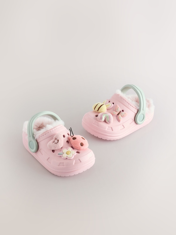 Multi Faux Fur Lined Clog Slippers - Image 2 of 8